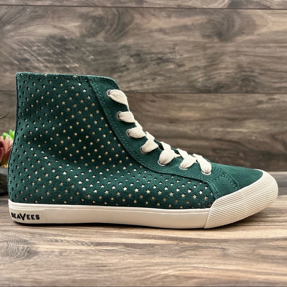NIB SeaVees Army Issue High Celestial High Top Sneaker Bottle Green Suede 8 39 - Picture 6 of 12